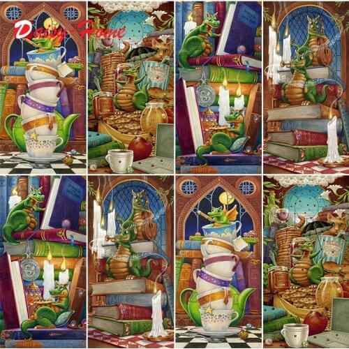 5D DIY Diamond Painting Diamond Mosaic Animal Cartoon Dragon Painting Cross Stitch Kit Embroidery Full Drill Wall Art Home Decor