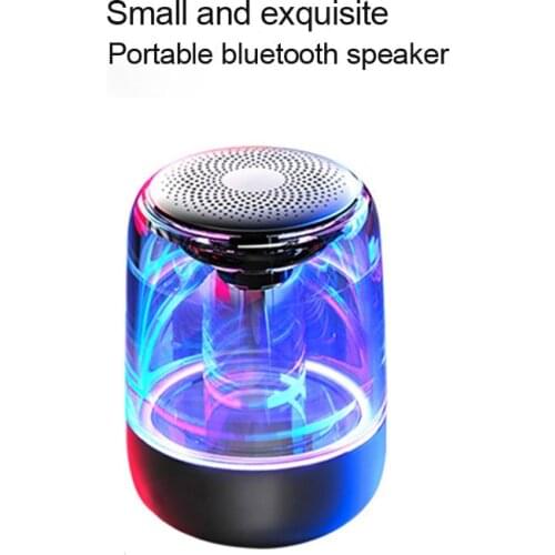 C7 "5W" wireless bluetooth stereo speaker, Tws subwoofer mini portable speaker, with color LED light, support TF card microphone