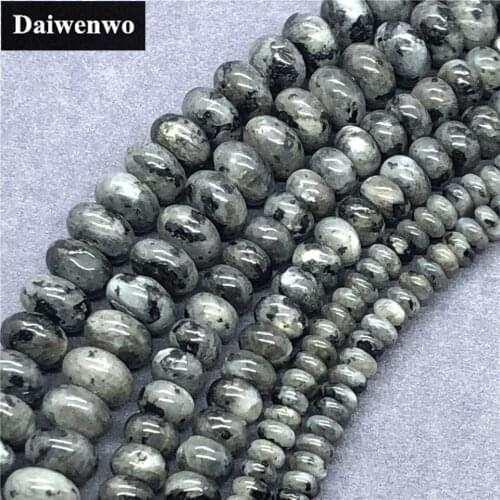 Black Labradourite Spacer Beads 4*6.5mm 5*8.5mm Natural Loose Stone DIY Bracelet