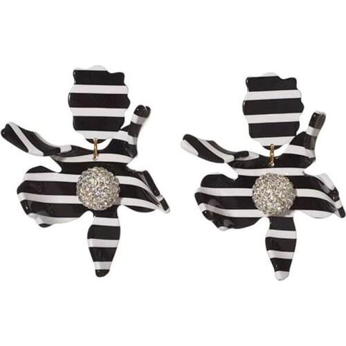 CSxjd Women earrings jewellery luxury resin lily flower earring