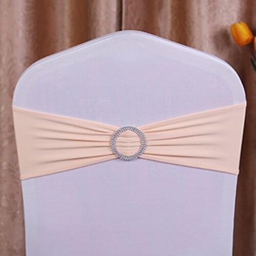 Heart Buckle Chair Sash Band Stretch Elastic Spandex Lycra Royal Blue Wine Red For Wedding Birthday Baptism Decor