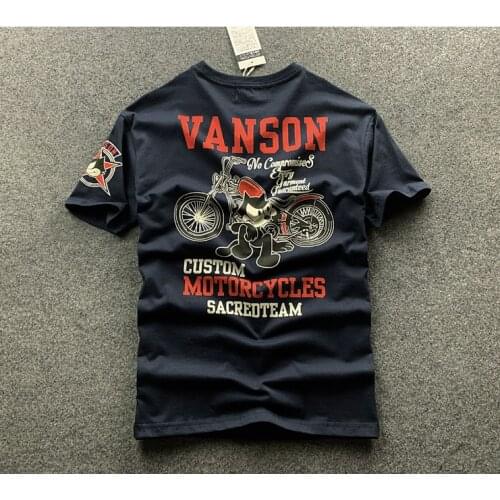 Motorcycle Short Sleeve T-shirt Mens Casual 100% Cotton Rock T shirts Japanese Cartoon Painting Hip Hop Tops Tees Shirt