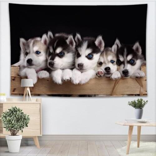 Dog Animal Wall Tapestry Customizable Your Pattern Yoga Office Sofa Tapestry Bedspread For Kids Room College Dorm Decoration