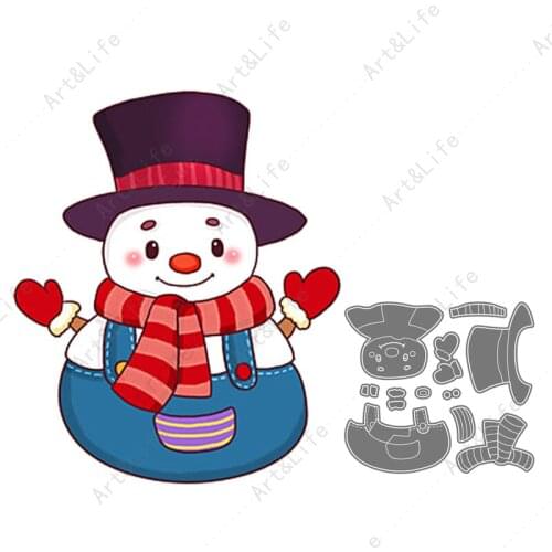 Hot New Metal Cutting Dies Christmas Snowman Stencils for Making Scrapbooking Album Paper Cards Embossing Cut Die DIY Stamps