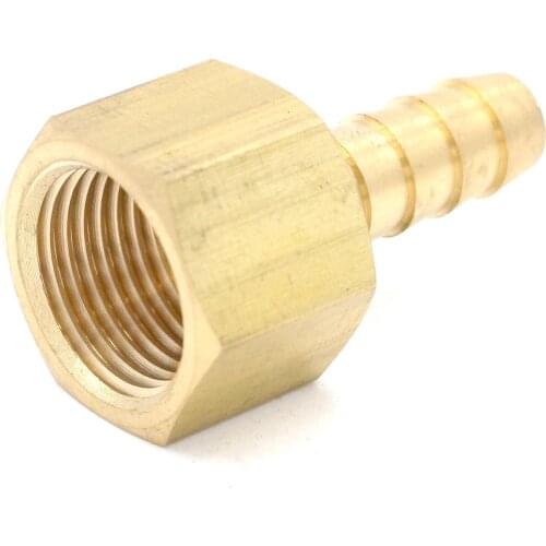 3/8" NPT Female x 5/16" Hose Barb Tail Brass Fuel Fitting Connector Adapter