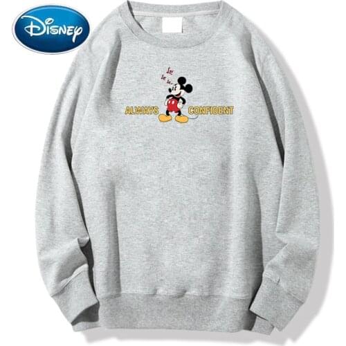 Disney Sweatshirt Fashion Women Unisex Mickey Mouse Letter Cartoon Print Long Sleeve Harajuku Streetwear Female Tops 10 Colors