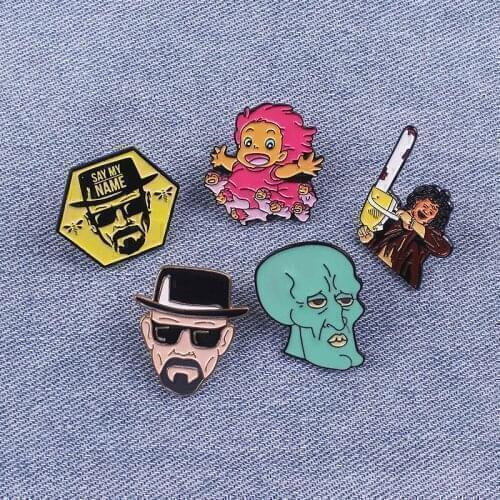 Anime Icons On The Backpack Set Breaking Bad Brooches Metal Badges For Clothes Enamel Pin Lapel Pin Accessories For Jewelry Gift