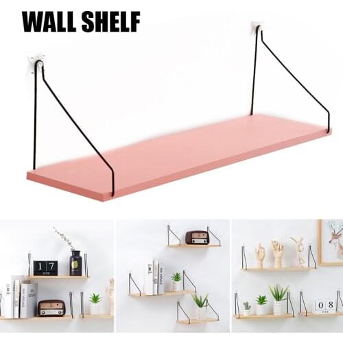 Wall Mounted Wooden Shelf Solid Wood Wall Storage Shelves Decor For Bedroom Living Room Bathroom Kitchen Office Organizer