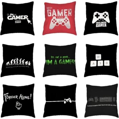 New Design Game White Cushion Cover Keyboard Handle Mouse Headset Throw Pillow Case Gamer Chair Car Decor Peach Skin Pillowcases