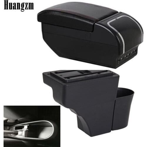 Armrest For Nissan Note 2016-2018 9 USB Charging Double layer heighten central Store content Storage box 2017