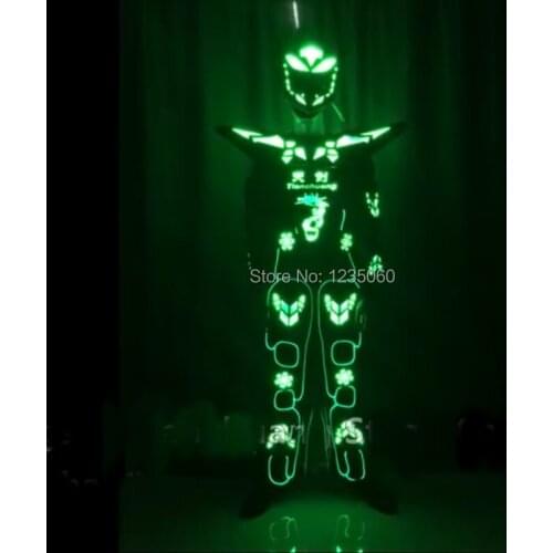 Programmable led costumes ballroom dance robot costumes mens suit party RGB full color light dj clothes stage show wears bar dj