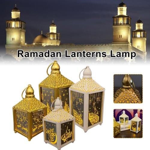 Ramadan Lanterns Lamp Led Eid Mubarak Decor Lights Ramadan Kareem Decoration For Home Muslim Islam Festival Party Supplies