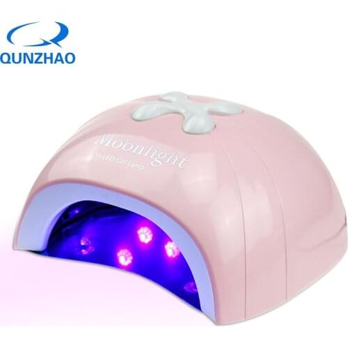 New Arrival Pink UV LED 48W Nail Lamp With Fan Nail Dryer For Gel Nails UV Led Lamp Dryer Time Setting Lamp Sensor Equipment