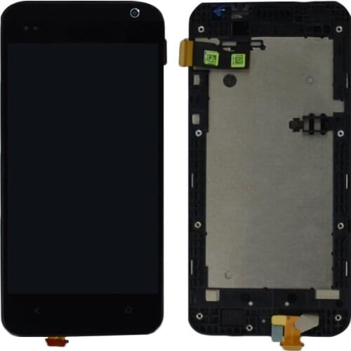 For HTC Desire 300 Full Touch Screen Digitizer Sensor Glass + LCD Display Monitor Screen Panel Module Assembly With Frame Bezel