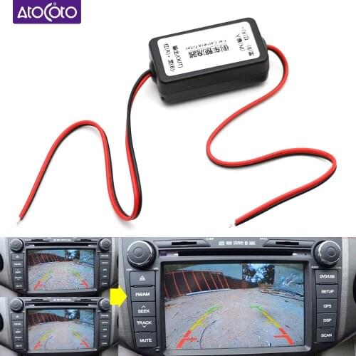 Stabilized 12V DC Power Relay Capacitor Filter Connector Rectifier for Car Rear View Backup Parking Camera Accessories