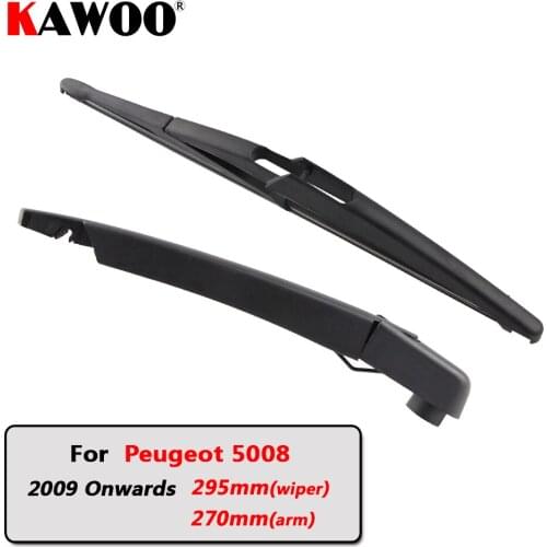 KAWOO Car Rear Wiper Blade Blades Back Window Wipers Arm For Peugeot 5008 Hatchback (2009 Onwards) 295mm Auto Windscreen Blade