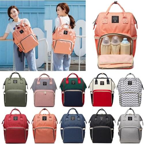 Lequeen Fashion Mummy Maternity Nappy Bag Large Capacity Nappy Bag Travel Backpack Nursing Bag for Baby Care Womens Fashion Bag