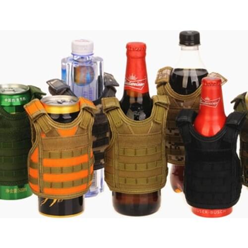 Tactical Vest Mini Molle vest Hunting Bottle Drink set Adjustable Shoulder Straps 12oz or 16oz beverages cans AND bottles Vests