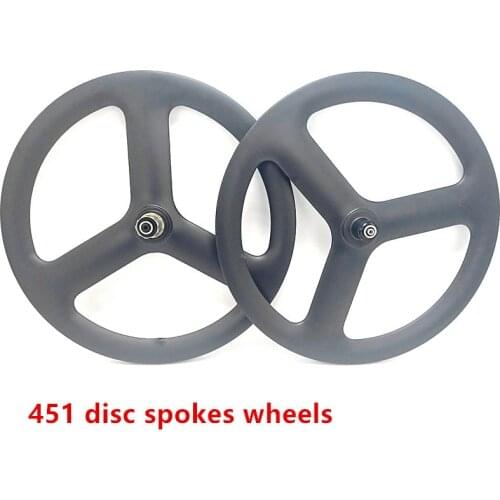 3 spokes wheels 20inch 3 spokes wheelset V brake 20 inch disc brake 3 spokes wheels folding bicycle carbon wheelset