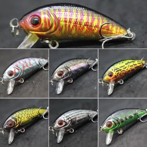 WLure 5g 4.5cm Small Size Sinking to Bottom Wobbler Lightweight 10# Treble Hooks Assorted Colors Crankbait Fishing Lures C544