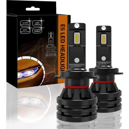 Xenplus E5 2pcs Car Led headlight H7 H4 H1 H3 H11 H8 H9 9005 9006 Fog lamp 16000LM CSP Chip Auto Light Bulb