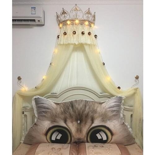 Iron bed curtain frame curtain frame Crown Princess bedside stand mosquito net rack European style