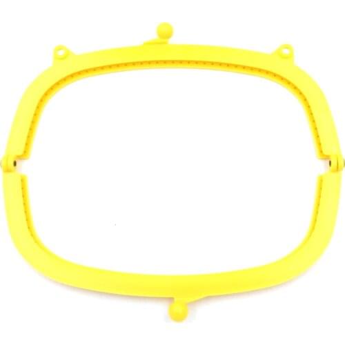 Arch 21cm Yellow Plastic Purse Frame Clutch Buckle Kiss Clasp Handbag Handle DIY Crafts Hardware Accessories Replace Supplies