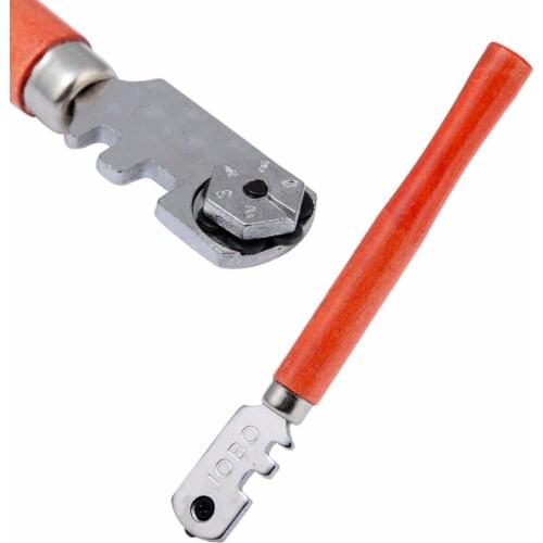 1pc Wooden Handle Tipped Glass Tile Cutter 130mm Length For Bottle Glass Cutting Craft Hand Tool Kit