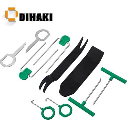 10PCS/Set Car Removal Tool Interior Tool Kit Pry Door Clip Plastic Trim Audio Dashboard Disassembly araba Car Repair Tool