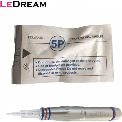 100pcs/lot Disposable Single Use Sterilized 8mm Screw Tattoo Needles Cartridge Tip 5P 5RL For Premium Charmant Permanent Machine