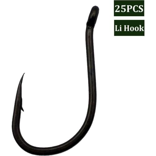 25PCS Multi Size Carp Fishhook Barbed Jig Hook Carp Fly Fishing Bait Chod Rig Hook Tackle Carp Barbed Fishhook Accessories Hooks