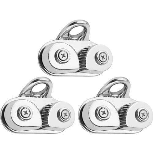 3os 316 Sailboat Cam Cleat w/ Leading Ring Rope Cleat for 3-15mm Line Rope