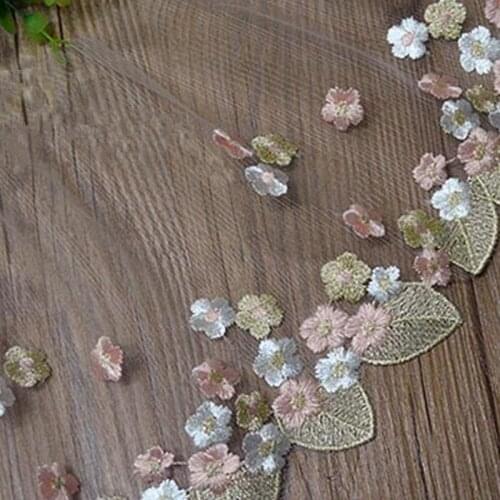 5yards/lot 17cm width Handmade DIY clothing accessories bilateral embroidery lace fabric curtains sofa lace trim