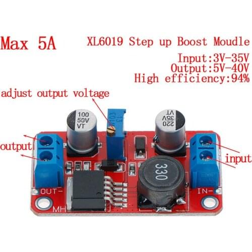5A DC-DC Step Up Power Module Boost Volt Converter 3.3V-35V To 5V 6V 9V 12V 24V