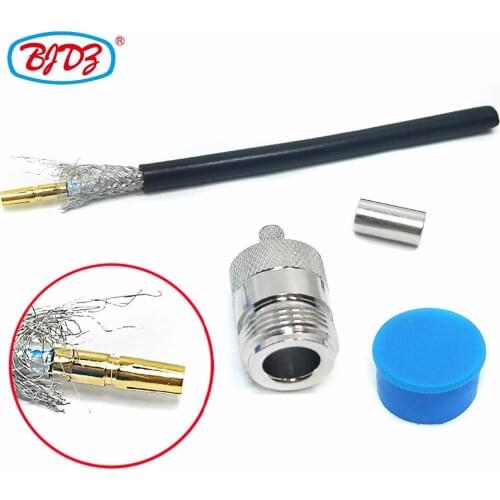 Free shipping 10 piece N connector female jack connector for LMR200 RF N coaxial connector