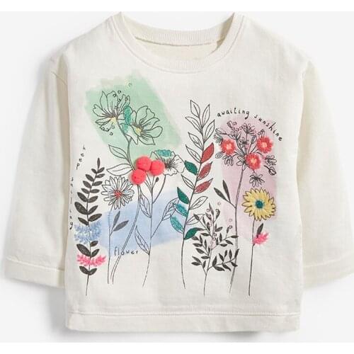 Brand Terry Cotton Hoodies Sweater Cute Children Clothing Babe Infant Kids Girls Sweatshirt Blouse Long Sleeve Baby Girl Clothes