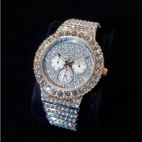 Hip Hop MISSFOX Mens Watches Luxury Top Brand Luminous Hand Rose Gold Timekeeper Business Quartz Wristwatches for Men Jewelry