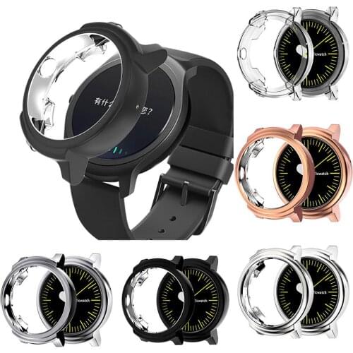 Watch Cases Soft Shockproof Smart Watch Protective Case Bumper Frame Cover for Ticwatch E Watch Protective Case Shockproof Cover
