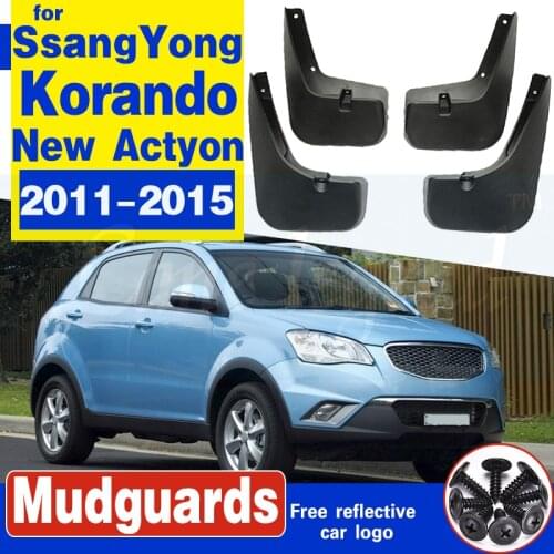 For SsangYong Korando New Actyon C200 2011~2015 Car Mudflaps Fender Mud Guard Splash Flaps Mudguards Accessories 2012 2013 2014
