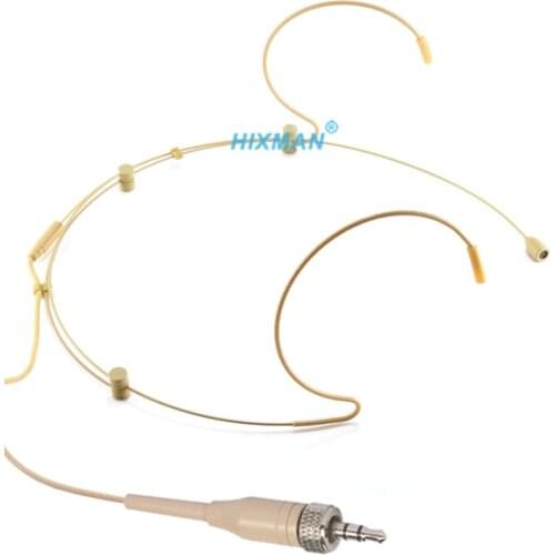 HIXMAN Beige HM3-SR Adjustable OmniDirectional Headset Headworn Microphone For Sennheiser Evolution G2 G3 G4 Wireless System 3.5