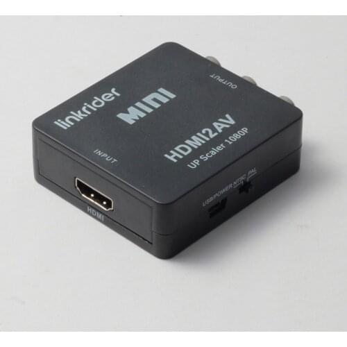 Linkrider Mini Composite 1080P HDMI to RCA Audio Video AV CVBS AdapterSupport HD for HD HDMI2AV Converter
