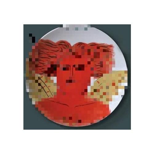 Fassianos European character style creative home background wall decoration plate art hanging ceramics