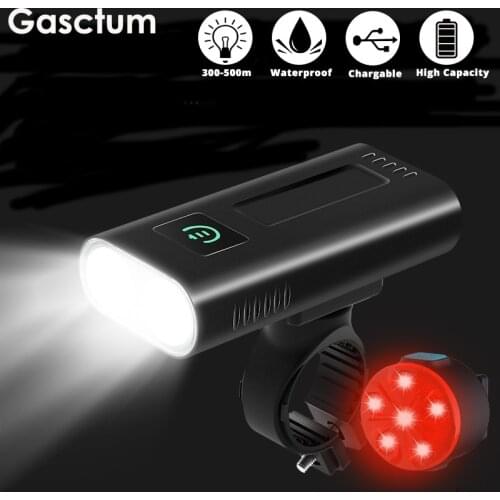 L2 5200mAh Bicycle Headlight USB Chargeable Battery T6 Front Bike Light Cycling Lamp MTB Flashlight Waterproof Bright Taillight