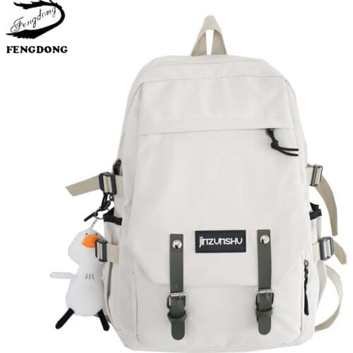 Fashion Nylon Cute School Bags Trend Student Backpack Harajuku Unisex Book Pack Casual Daily Bag Large Capacity Mochila Escolar