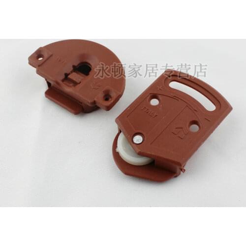 2pair Vintage Style ABS Wheel Single Pulley Furniture Sliding Door Roller Set Perfect for Cabinet&cupboard