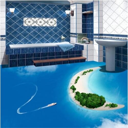 BEIBEHANG Personalized custom wallpaper three-dimensional island living room 3D floor tiles painting decoration