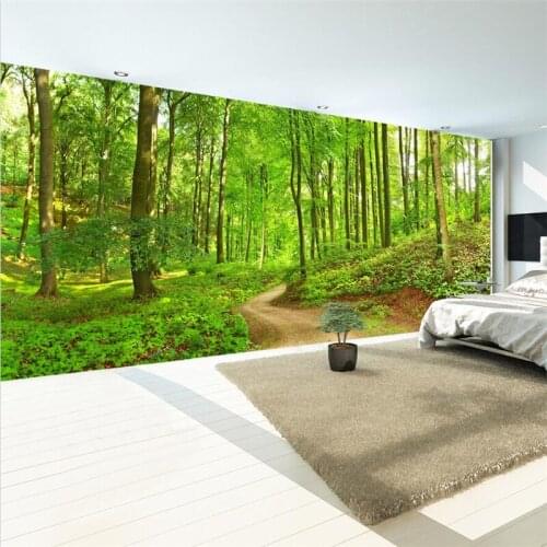 Custom Wallpaper 3d Huge Guilin Landscape Painting Forest Trail Landscape Waterfall Beautiful Living Room papel de parede обои