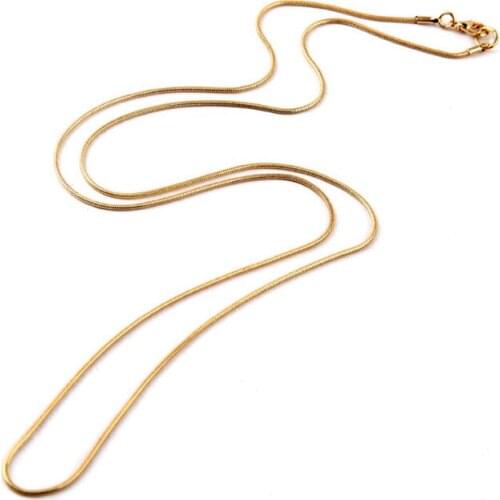 Simple Design Long Gold Color Neckalce For Women Handmade Birthday Gift Jewelry Accessory