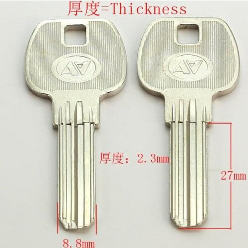 AV Computor double row blank key B386 House Home Door Key blanks Locksmith Supplies Blank Keys 10 pieces/lot