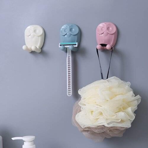 Self Adhesive Multifunction Owl Shape Toothbrush Holder Wall Mounted Socket Plug Storage Hanger Bathroom Accessory Paste Hooks